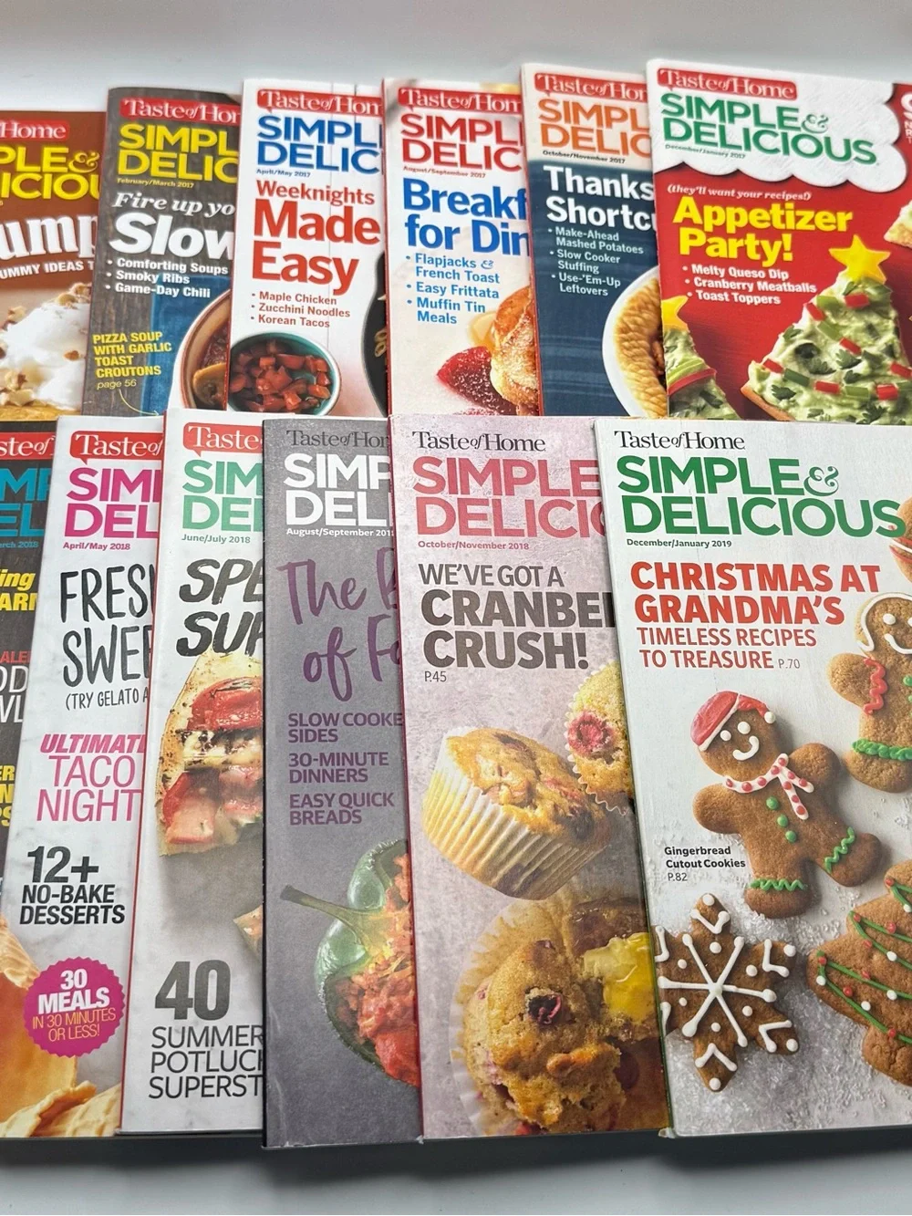 Taste of Home Simple & Delicious Holiday Cookbook Collection-Lot of 13/2016-19
